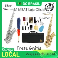 Envio do brasil eb tenor saxofone corpo de bronze conjunto instrumentos de sopro com caso luvas sax peças frete grátis