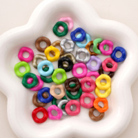 5pcs/lot Acrylic Beads 16mm Multicolor Spray Painted Beads With Big Hole For Jewelry Making DIY Keychain Phone Chain Accessories