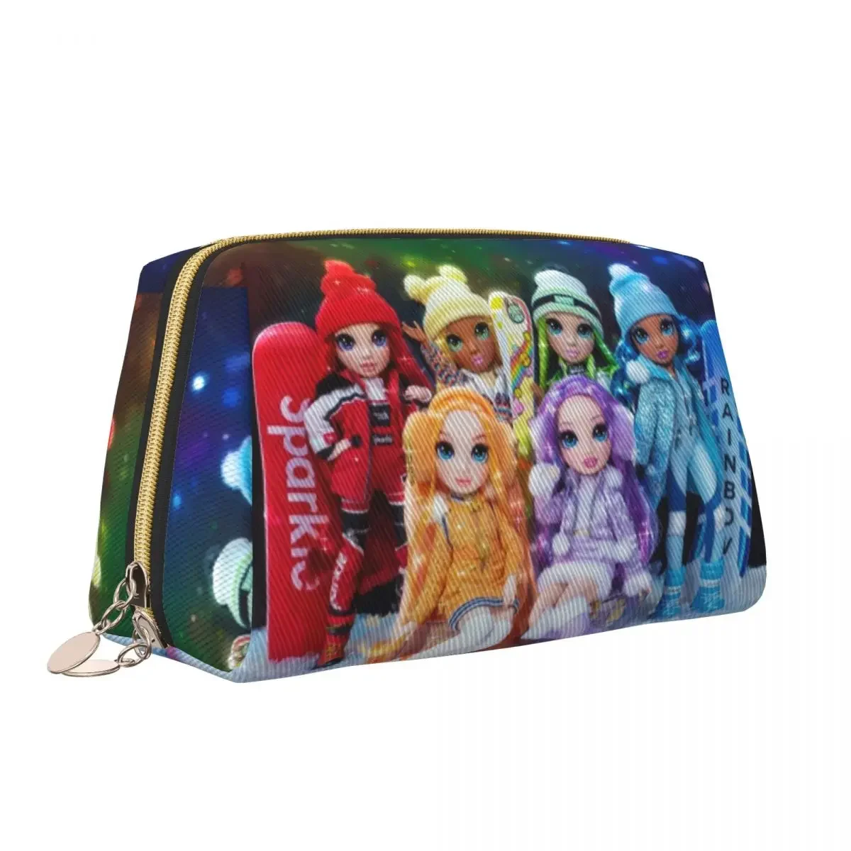 Podróżna tęczowa wysoka zimowa torba na przybory toaletowe Kawaii makijaż organizer na kosmetyki dla kobiet przechowywanie kosmetyków Dopp Kit Case