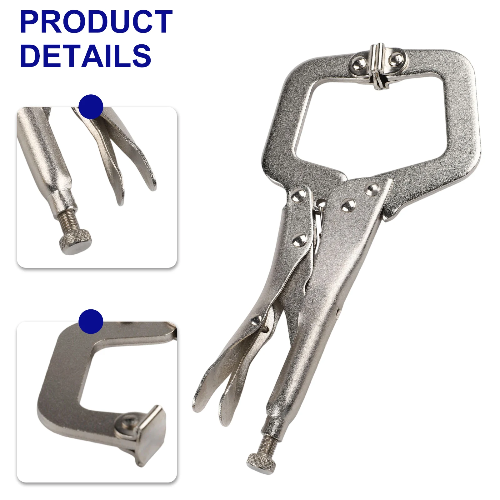 Steel Locking C Clamp Pliers 9 inch for Welding Fabrication Wood Tenon Alignment and General Purpose Clamping Tasks