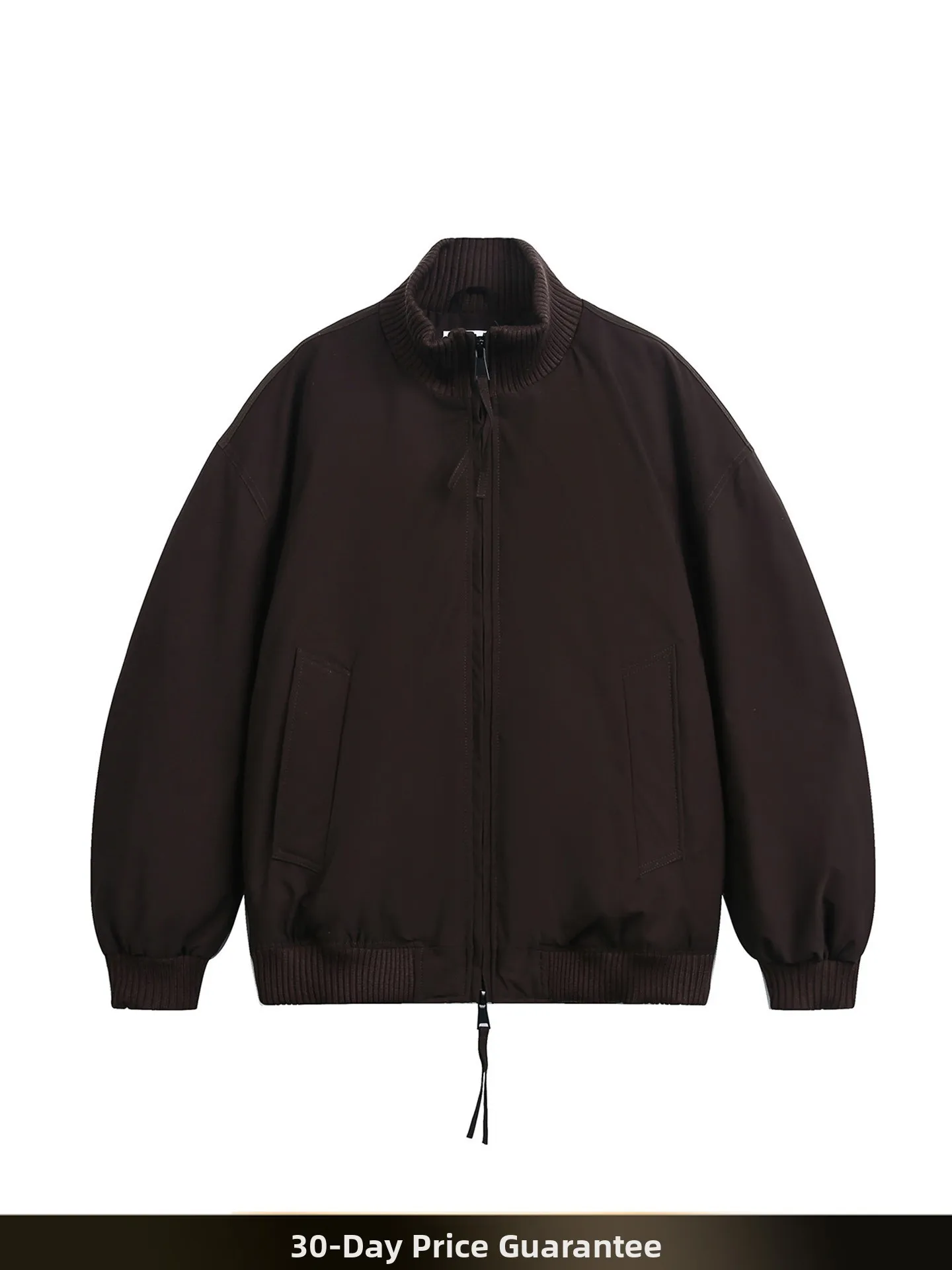 

Nted Japanese Sle Retro Splicing Knitted Stand Collar Men's down Jaet Winter 90 Filling ort Outerwear Warmth Protection