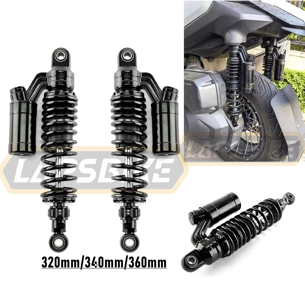 

Universal 320/340/360mmMotorcycle Rear Air Shock Absorber For Honda Yamaha Kawasaki Suzuki Scooter Dirt Bike ATV Rear Suspension