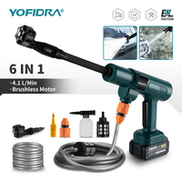 YOFIDRA 3500W 200Bar Brushless Washer Water Gun 6 IN 1 Cordless  Electric High Pressure Car Washer Garden For Makita 18V Battery