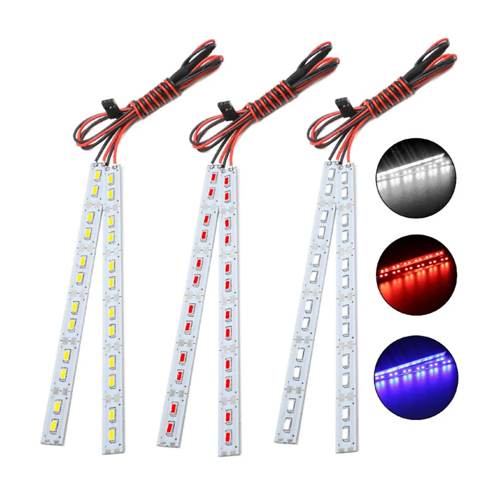 RC Chassis Light 6V Aluminum RC LED Strip for 1/10 1/8 RC Car Crawler