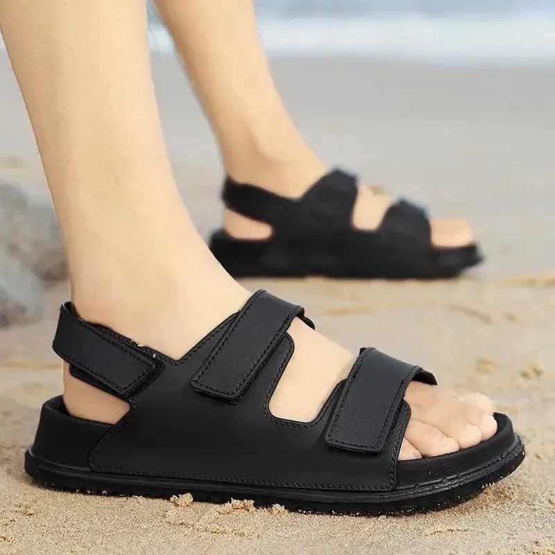 الصنادل الرجالية مضادة للانزلاق وخفيفة الوزن وناعمة وسريعة الجفاف ويمكن ارتداؤها على شبشب صيفي كاجوال كبير الحجم بلون واحد #3