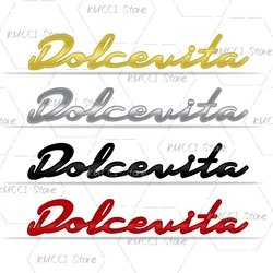 3D Car Sticker Dolcevita Logo Metal Emblem Badge Decals For Fiat Ottimo Tipo Cross Viaggio Palio Abarth 500 595 Panda Punto 695