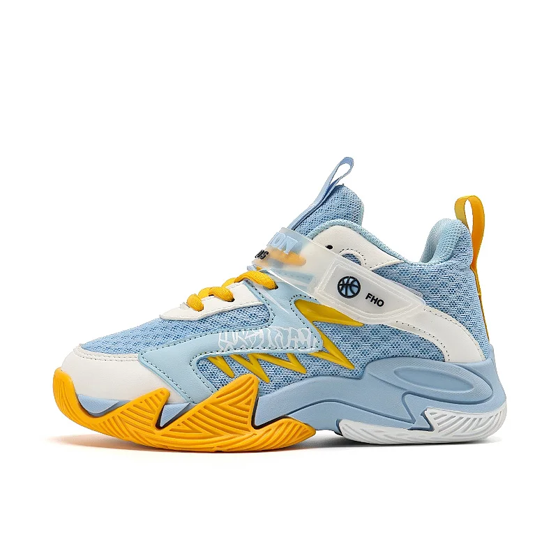 Adult Basketball Sports Shoes Elastic Cushioning Sole Strong Grip Anti Collision Toe Breathable Mesh Outdoor CompetitionTraining