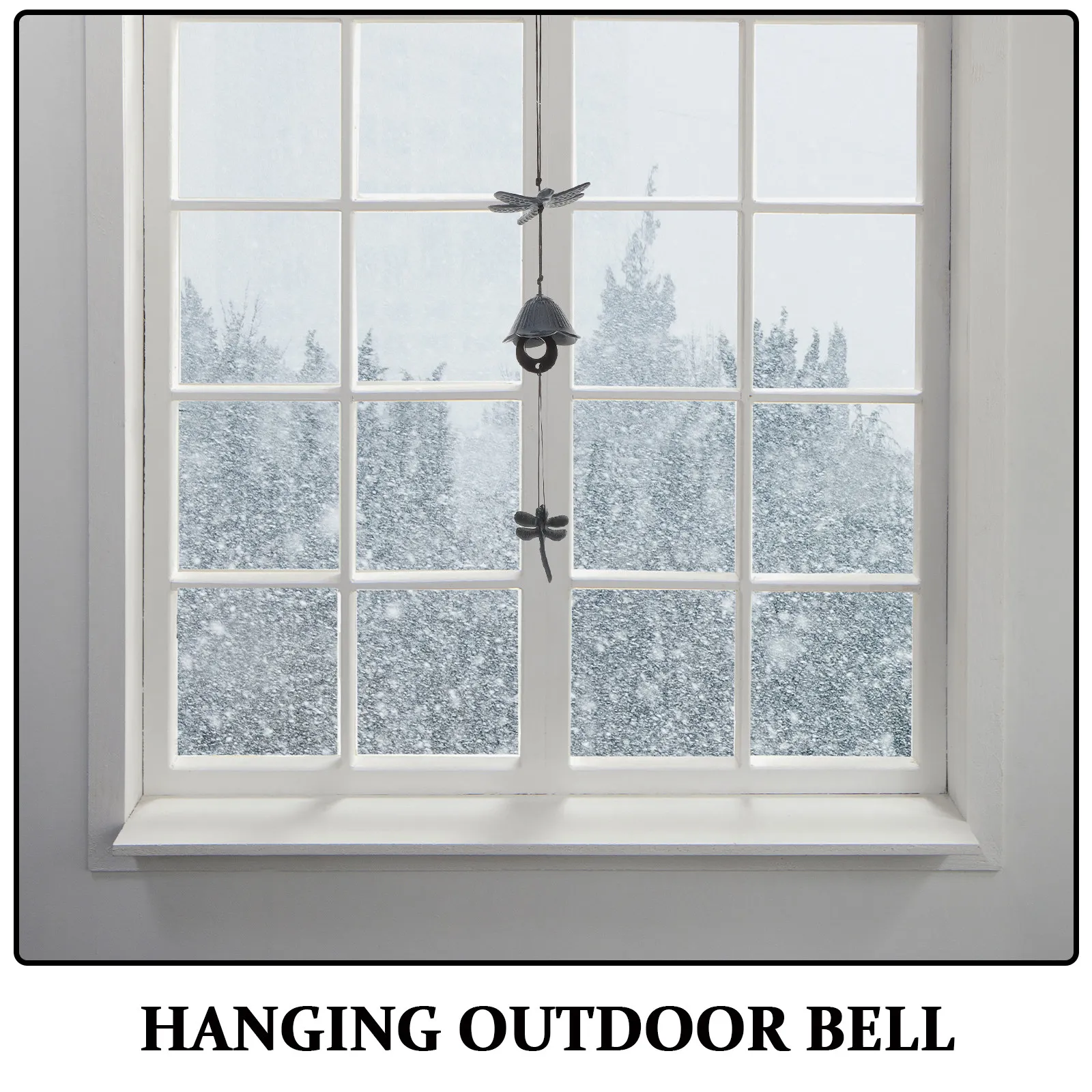 2Pcs Japanese Wind Chimes Dragonfly Cast Iron Windbell Pendant Outdoor Garden Patio Hanging Decoration Melodic Chime