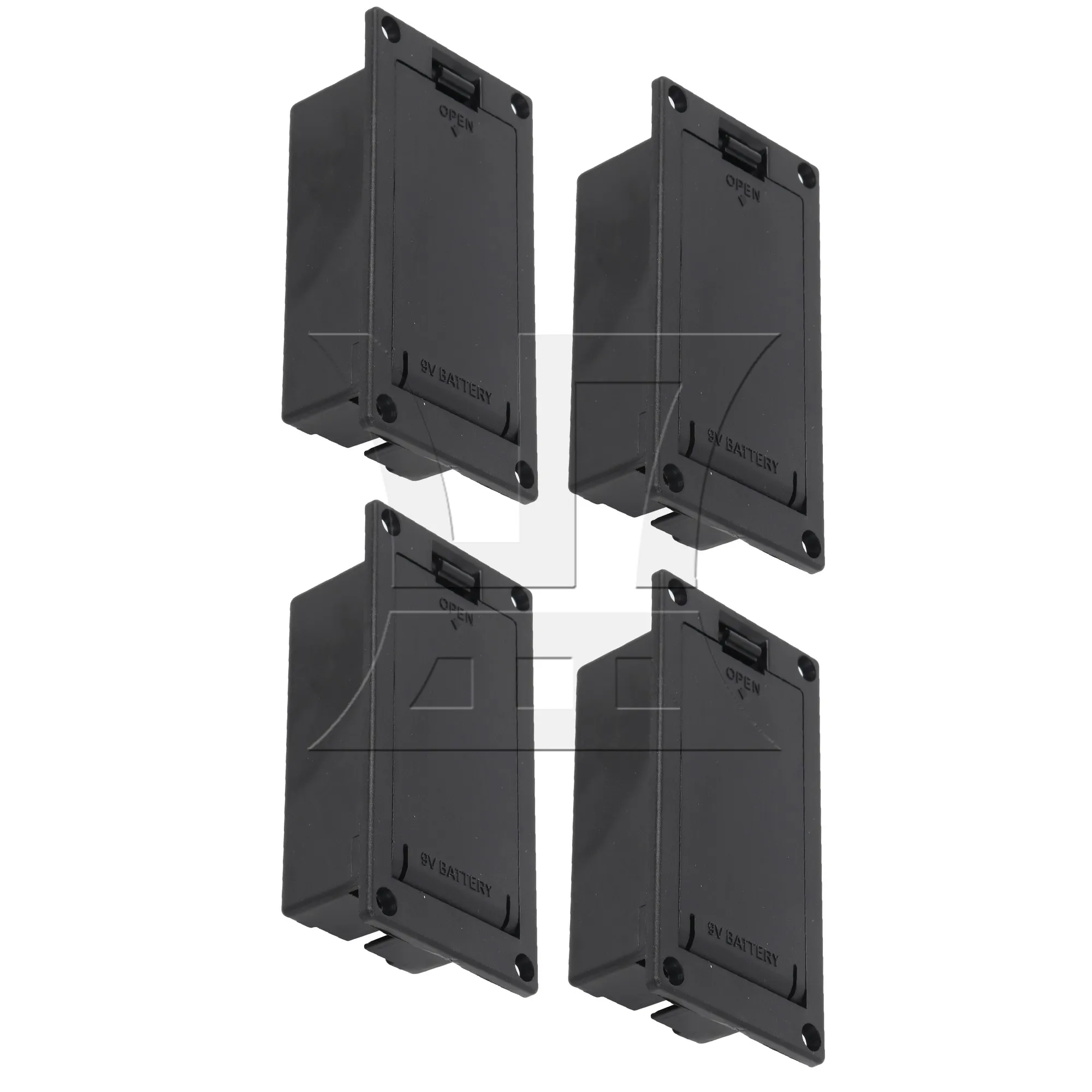 

4 Pcs Plastic 9V Square Pickup Box Case Holder for Active Guitar Bass