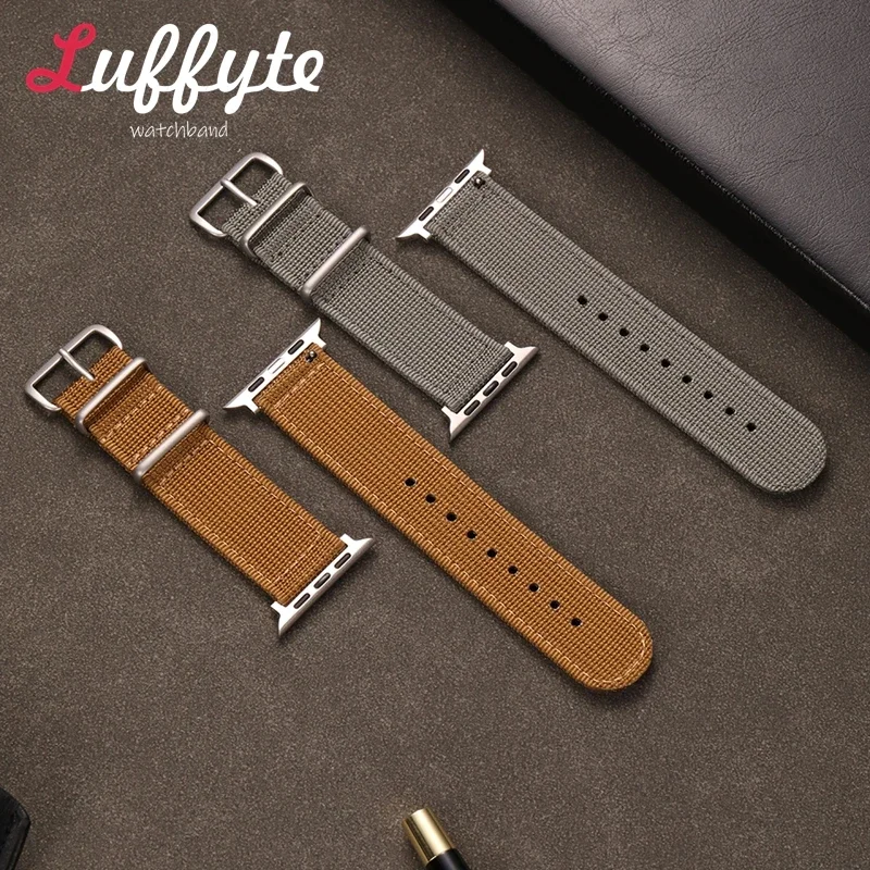 

Nylon Watchband Accessories for Apple Watch Bands 38/40/41/42/44/45/46/49mm for Iwatch 1-10 SE Ultra 2 Men Women Strap