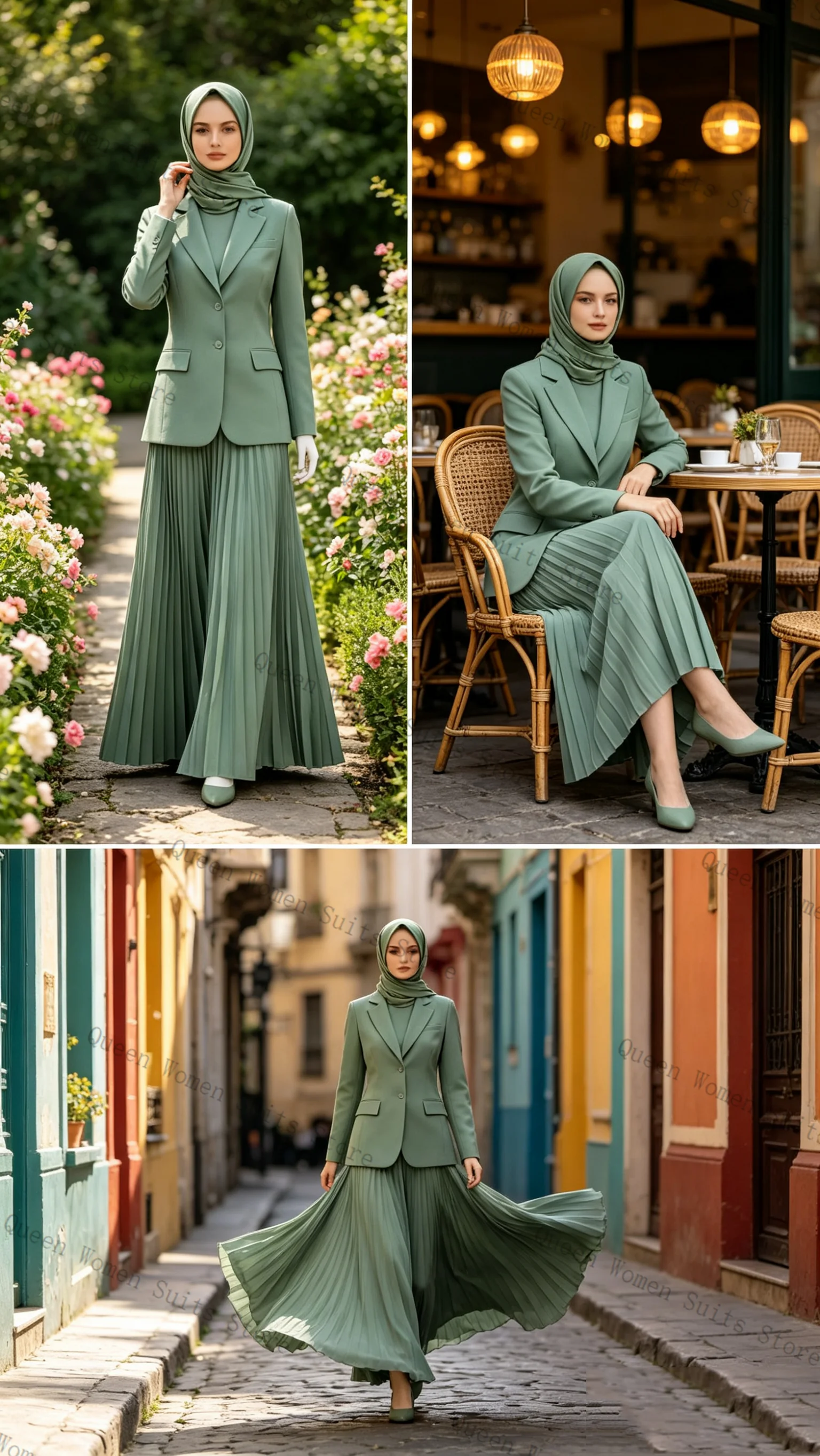 

Spring Women Suit Skirt Set 2 Pcs Blazer+Long Prom Dress Cotton Formal Business Office Lady Jacket Wedding Coat Customized