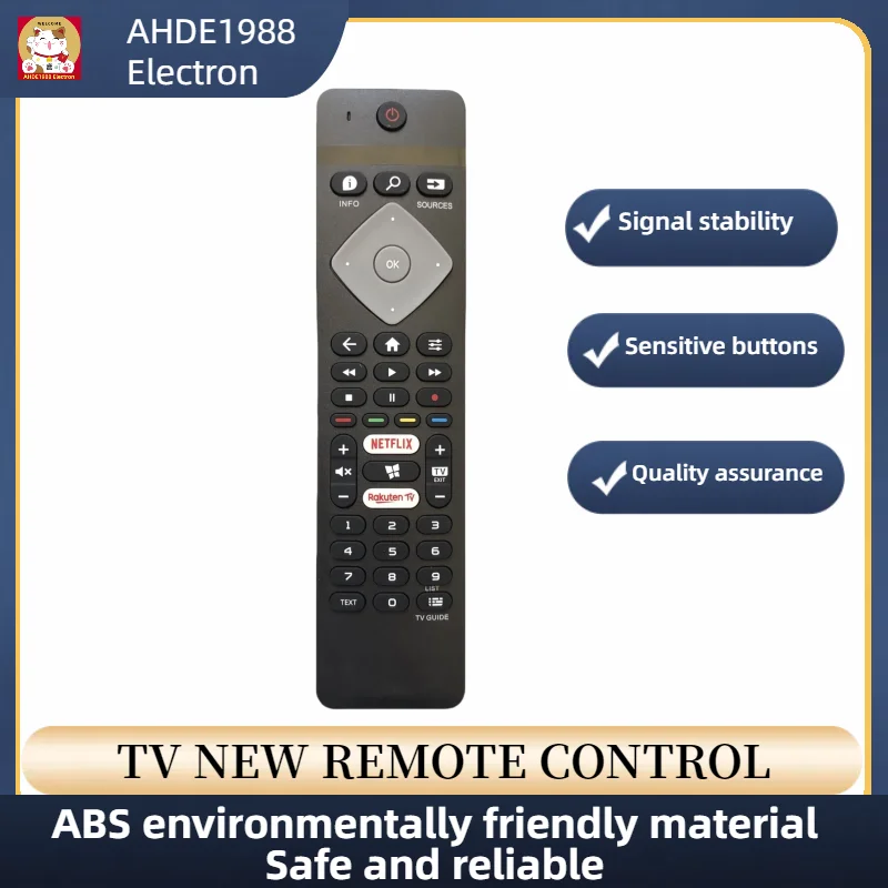 Remote Control Universal for Philips Ambilight 4K Ultra UHD HDR LED Smart TVs 43PUS6754/12 50PUS6754/12 50PUS6704/12 55PUS6754/