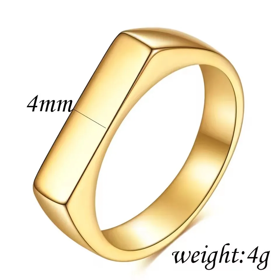 Customized Engrave Name Photo Ring Stainless Steel Personalized Family Lover Engagement Wedding Logo Rings Jewelry Gifts view 6