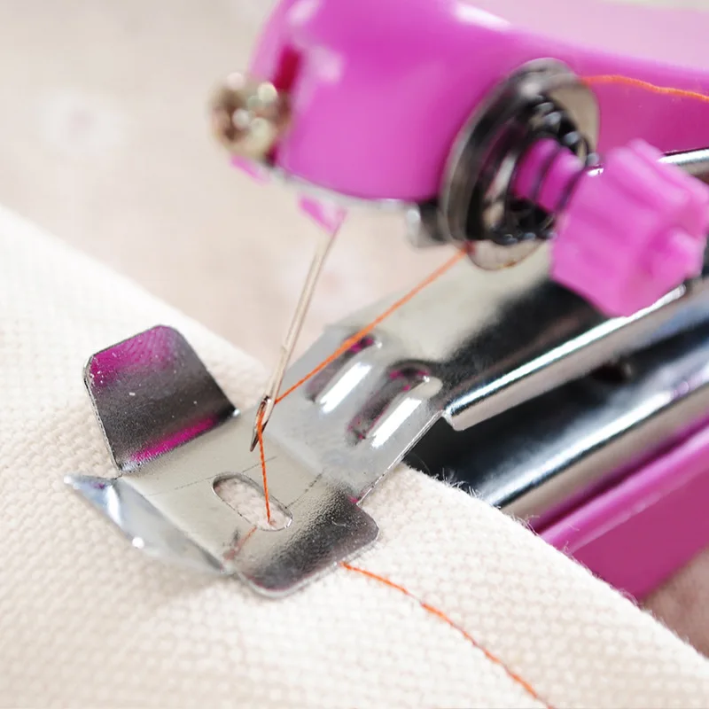 Handnähmaschine, tragbar, für Outdoor-Reisen, zum Nähen von Kleidung und Stoffen, DIY-Heimnähwerkzeug, Mini-Handnähmaschine. – Detail 3
