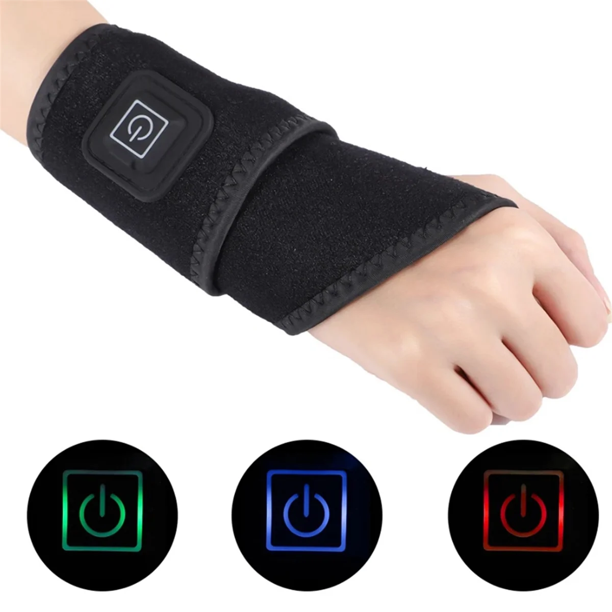 Electric Far Infrared Heated Wristband Supports Arthritis Pain Relief Hand Tendonitis Heated Wrist