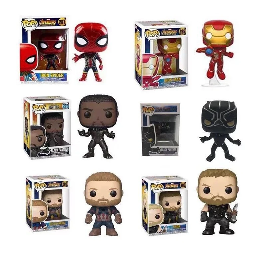 НОВЫЙ FUNKO POP Человек-паук Спайд-Гвен Спайди Питер Паркер Доктор Странная фигурка Капитана Америки для декора рабочего стола, игрушка, подарок, модель, кукла