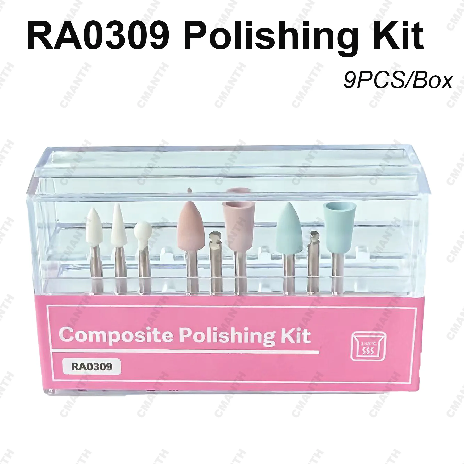 RA0309 Dental Composite Polishing Kits Low Speed Handpiece Contra Angle Resin Sanding Polishing Set Dentistry Tools RA0309-2