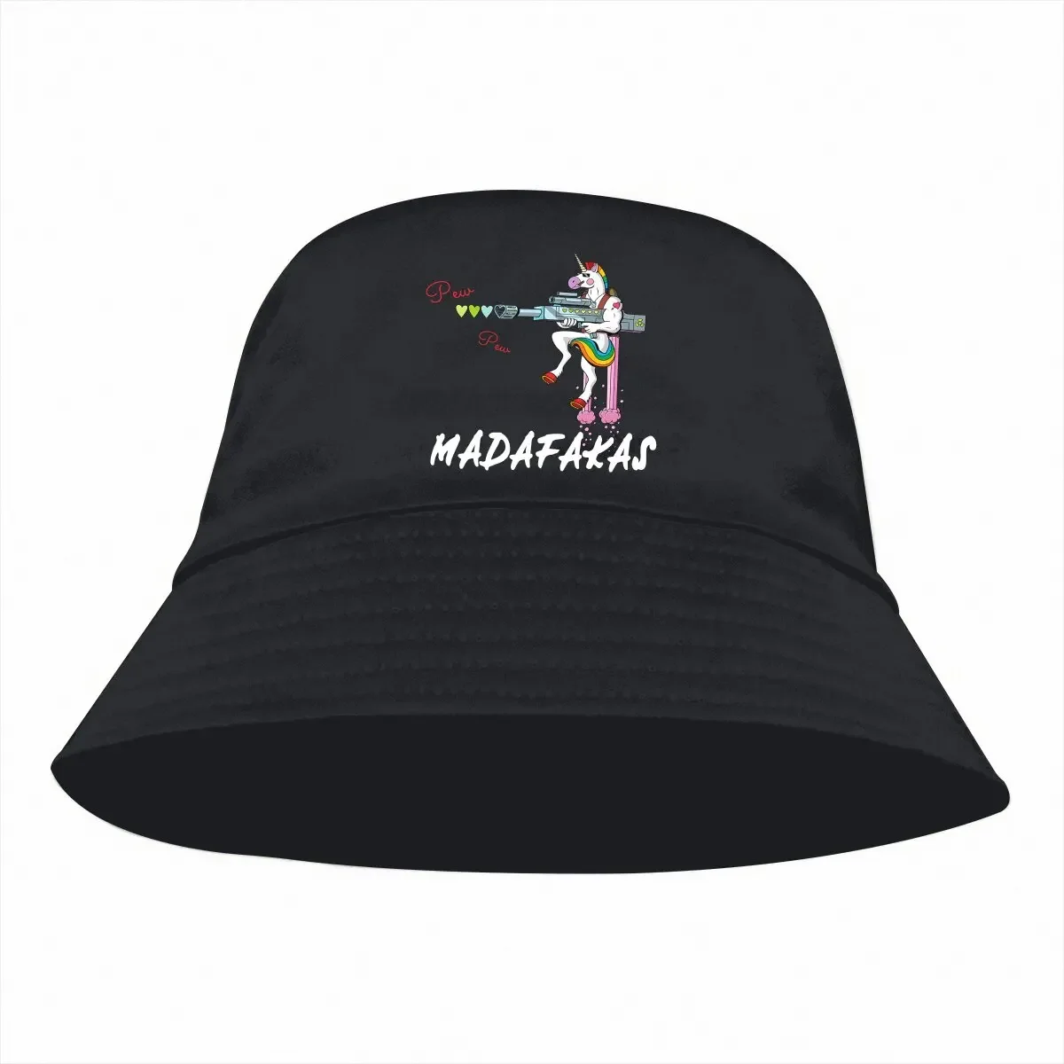 Madafakas Animal Bucket Hat Unicorn Men's Women's Fisherman Cap Hip Hop Beach Sun Fishing Hats