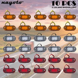 10x Strobe Light 2 Led Side Marker Diode External Tail Light Auto Car Trailer Truck Lorry 12V 24V Accessories Orange White Red