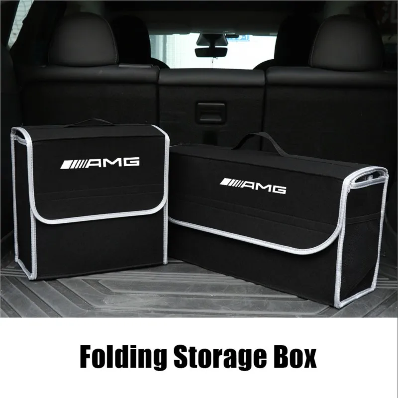 Auto Trunk Organizer Box Large Capacity Car Multiuse Tool Storage Folding Bag For MERCEDES BENZ AMG W108 W124 W190 W202 W221 CLA