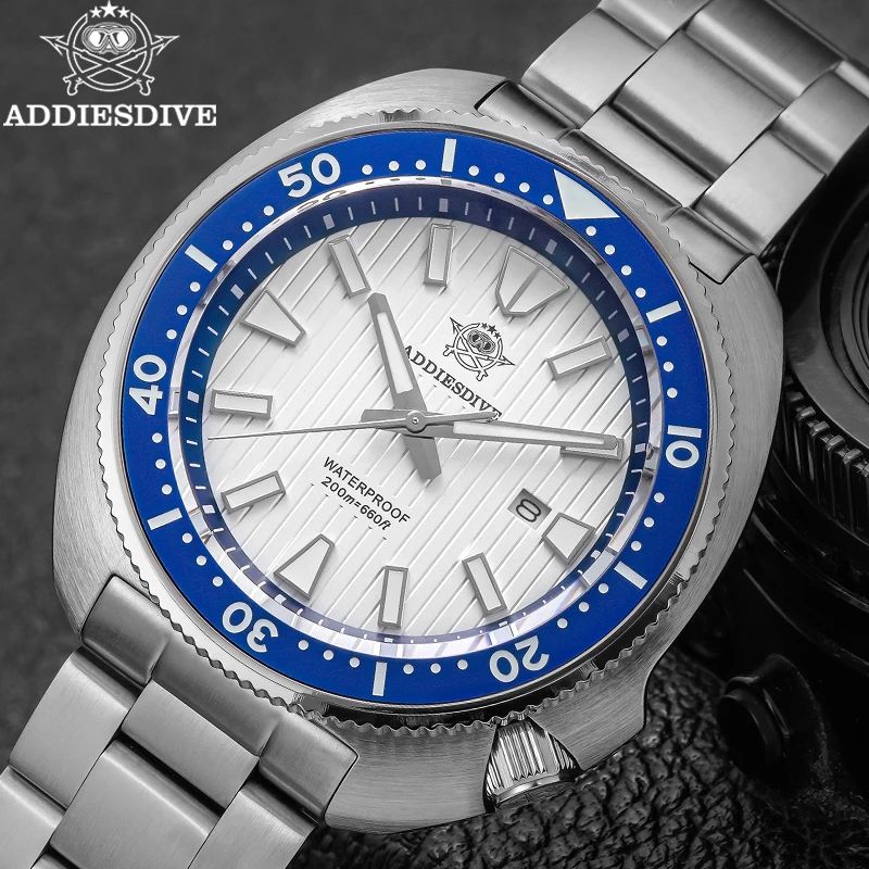 

ADDIESDIVE Quartz Watch Men Japan 2115 Movement Sapphire Glass Super Luminous 200m Waterproof Diver Watches Ceramic Bezel Watch