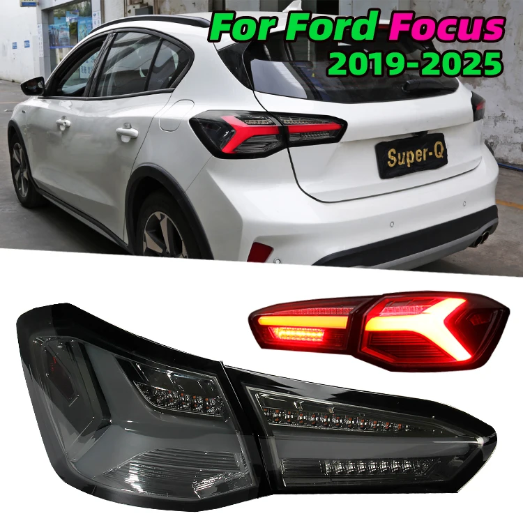 

Автомобильные задние фонари в сборе для Ford FOCUS 2019-2025, светодиодный задний фонарь, подходит для низкой версии хэтчбека, тип указателя поворота