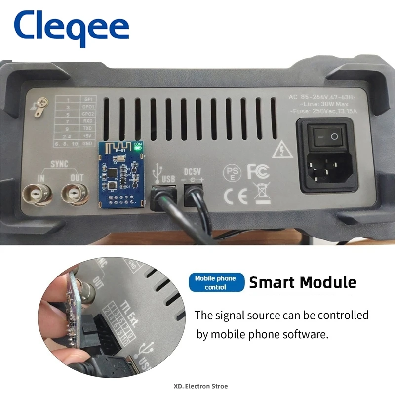 Imagem -05 - Gerador de Sinal Função Programável Psg9060 60mhz Dds Canal Duplo Aribitrário Suporte de Forma de Onda Controle Bluetooth