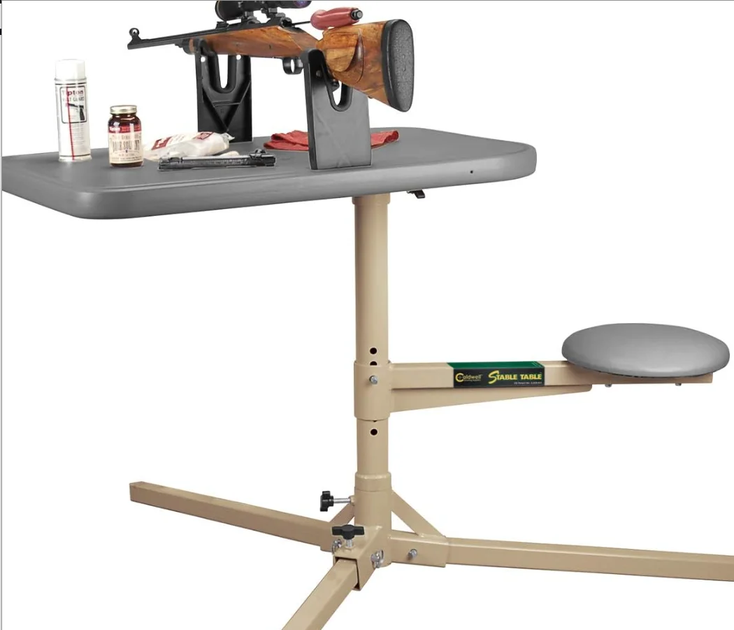 طاولة كالدويل مستقرة بتصميم كامبيدكستروس، دوران 360 درجة، سطح صناعي مقاوم للعوامل الجوية ومقعد للاستخدام الخارجي، نطاق،