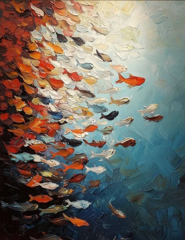 

Красочные пазлы с рыбами (500/1000/1200/2000 элементов) – семейные развивающие игры для игровой комнаты, спальни, домашнего декора, подарки