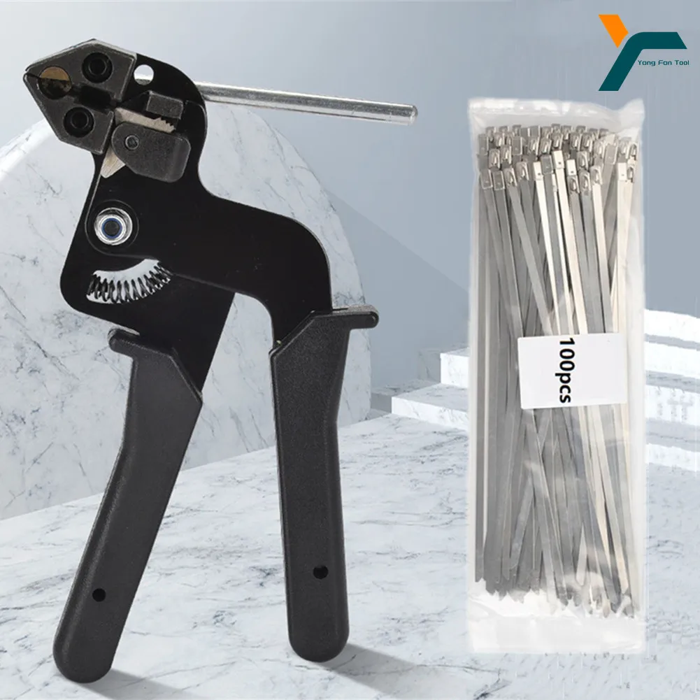 Alicate de 304 Ferramenta de Corte de Cinta de Fixação Tension Automatic Zip Gun Laço de Bloqueio Aço Inoxidável