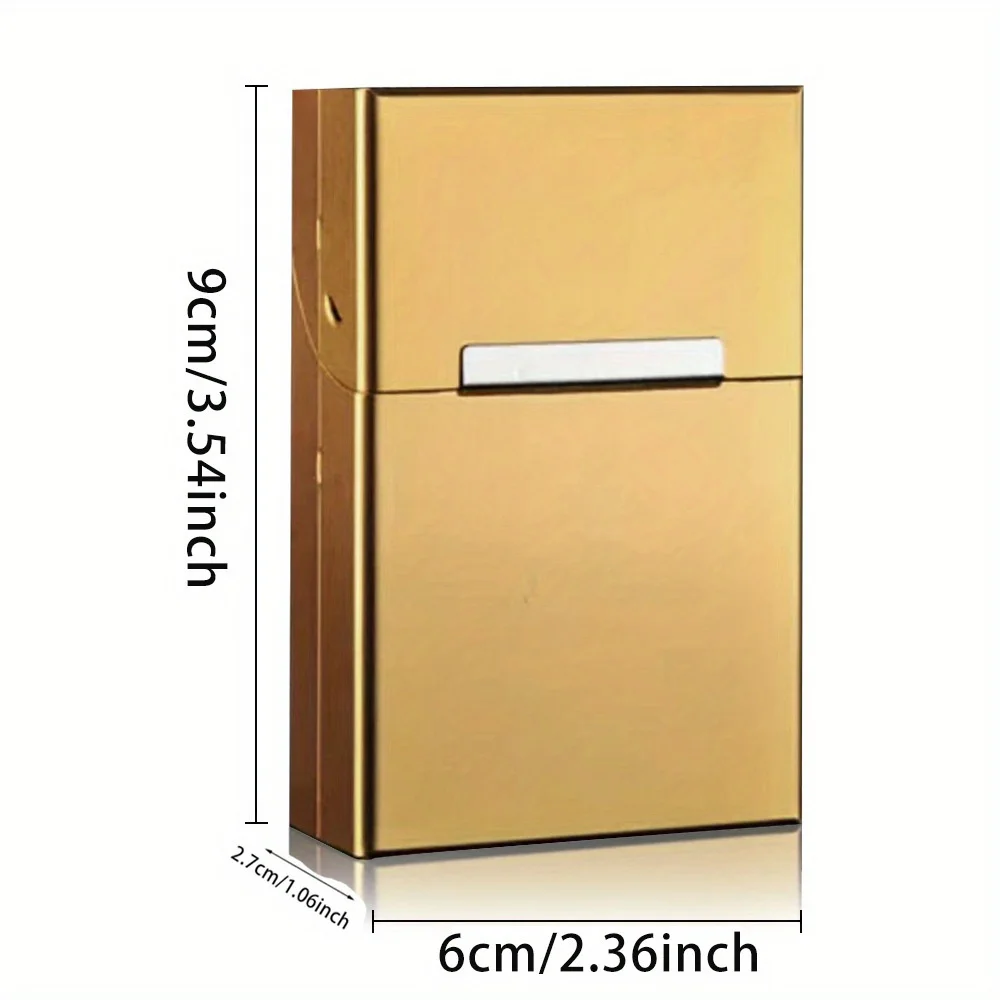 Metal Cigarette Storage Case Cigar Organizer Aluminum Shell Magnetic Buckle Dustproof Gift Travel