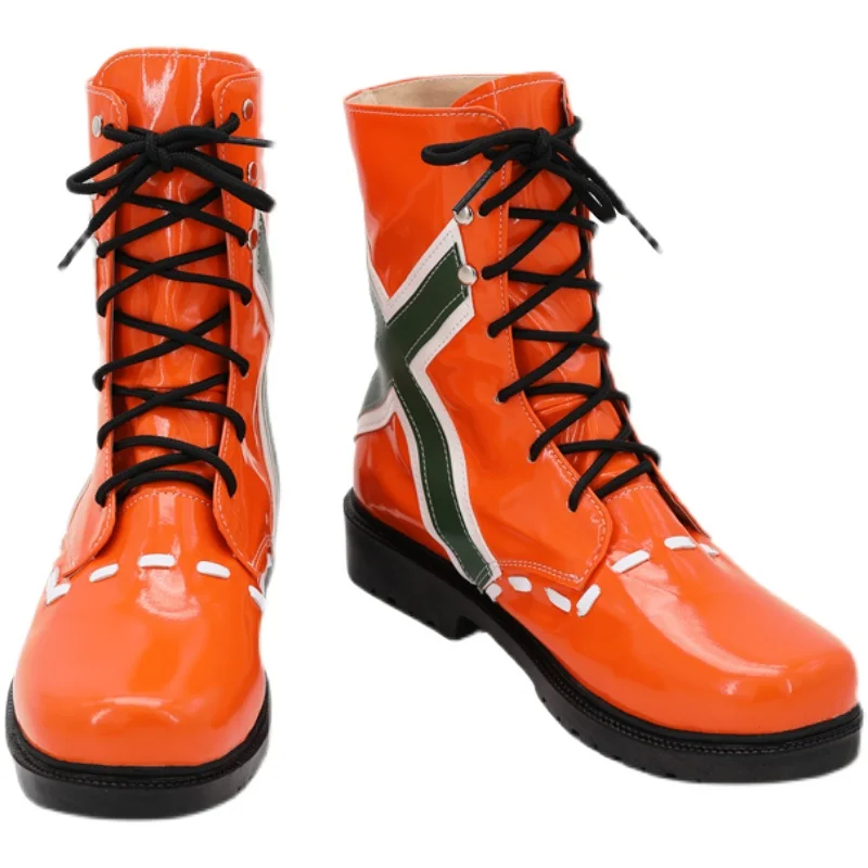 Buty do Cosplayu My Hero Academia Kacchan Katsuki Bakugo Orange, Botki do Cosplayu Boku no Hero Academia