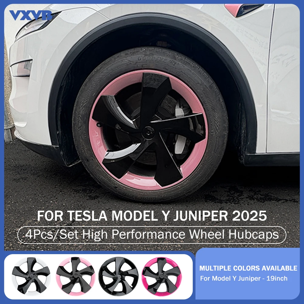 

4 шт. крышка ступицы для Tesla Model Y Juniper 2025 19-дюймовая сменная крышка колеса с полным ободом автомобиля внешние аксессуары