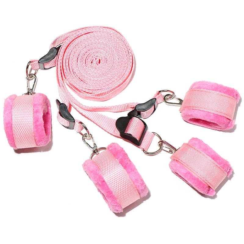 Sex Toys Bed Sex Bondage Kit Restraints Under Mattress Bed Bondage BDSM Set with Handcuff Ankle Cuffs Adult Game Toy for Couples - Image 2