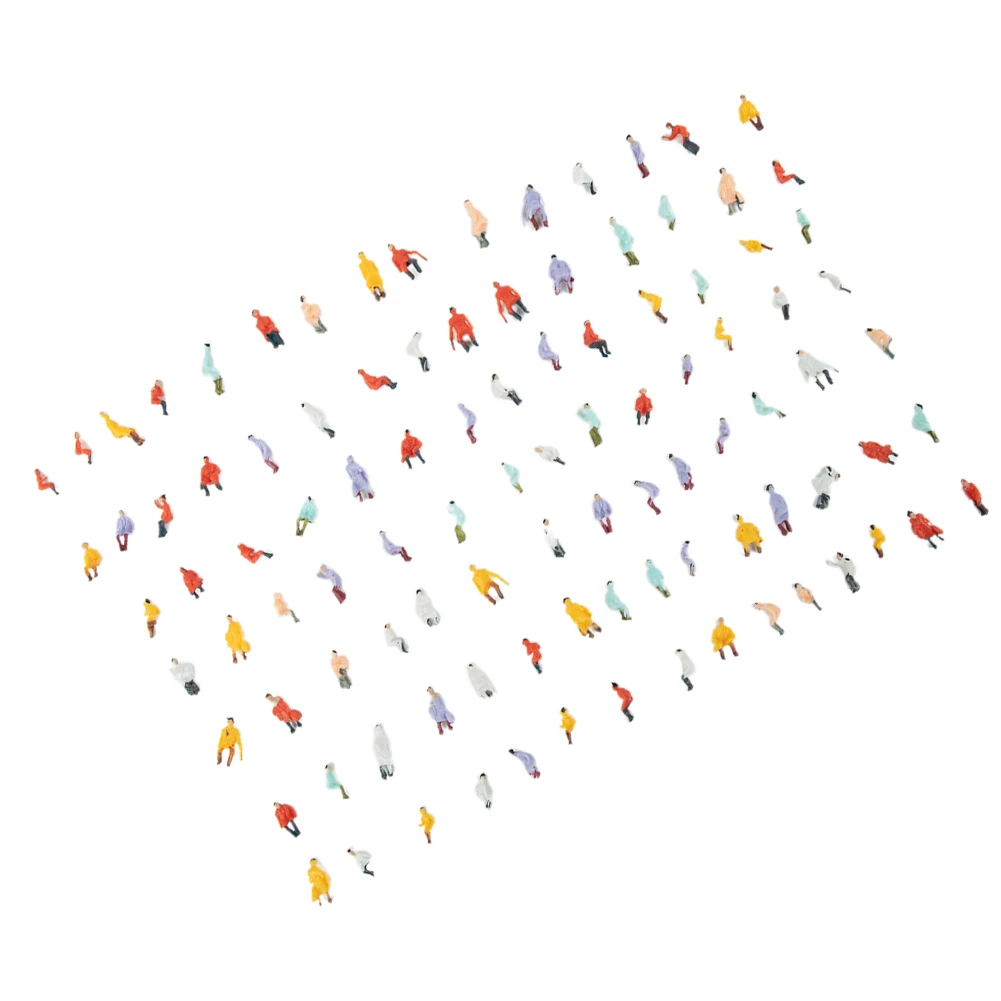 100 seated traveler figures for wagons and buses plastic scale :87 for dioramas houses and crowd background displays