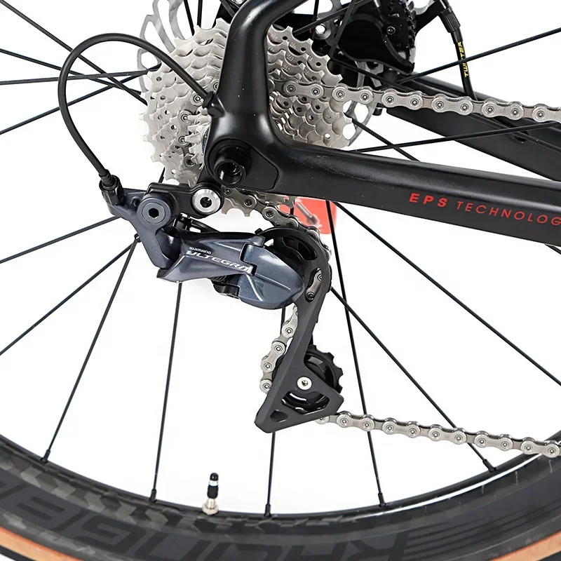 22 speed fully hidden inside track flat mounted oil disc brake carbon fiber racing class road bike