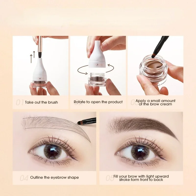 Eyebrow Dye Waterproof Makeup Shadow for Eye Brow Wax Long Lasting Eyebrow Gel Makeup Brow BrushTools Enhancer Cream