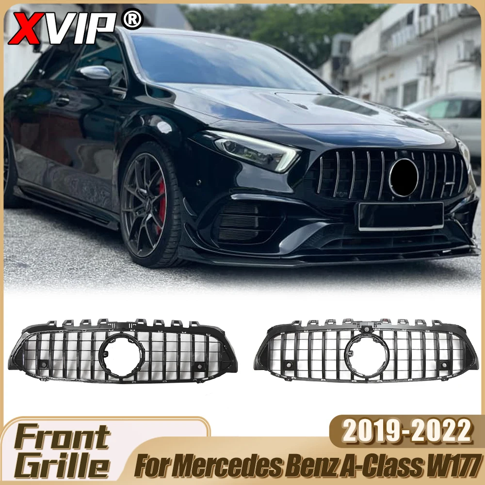 

XVIP Chrome Black Diamonds Style Upper Grille For Mercedes Benz A-Class W177 2019-2022 A200 A220 A250 A35 AMG Tuning Accessories