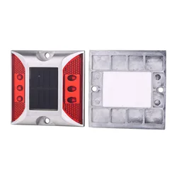 KOOJN tachuelas de aluminio fundido con energía Solar, luces brillantes y resistentes a la corrosión en carreteras, tachuelas LED integradas
