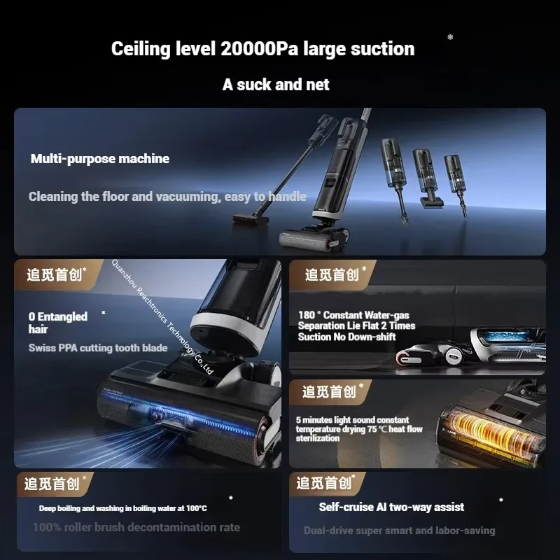 Dreame H30 Ultra Mix Floor Scrubber 20000Pa 180° Flat Lying Wet and Dry Smart Wireless Handheld Vacuum Cleaner for Home