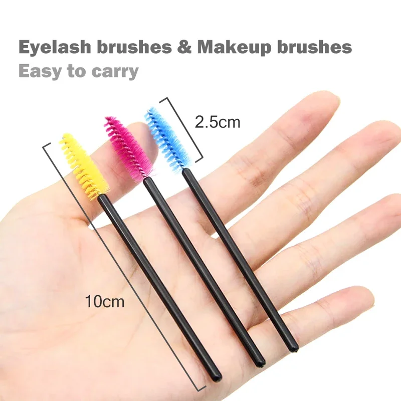 Micro brosse à cils de poulet, baguettes de mascara, applicateur de Végét, peigne pour les yeux, extension de cils, pinceau de maquillage, 50 pièces