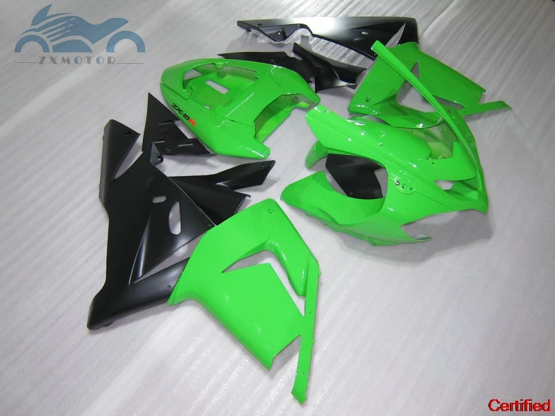 

Бесплатные комплекты обтекателей для мотоцикла на заказ для Kawasaki Ninja ZX 10R 2004 2005, комплект пластиковых обтекателей 04 05 ZX10R, светло-зеленые детали