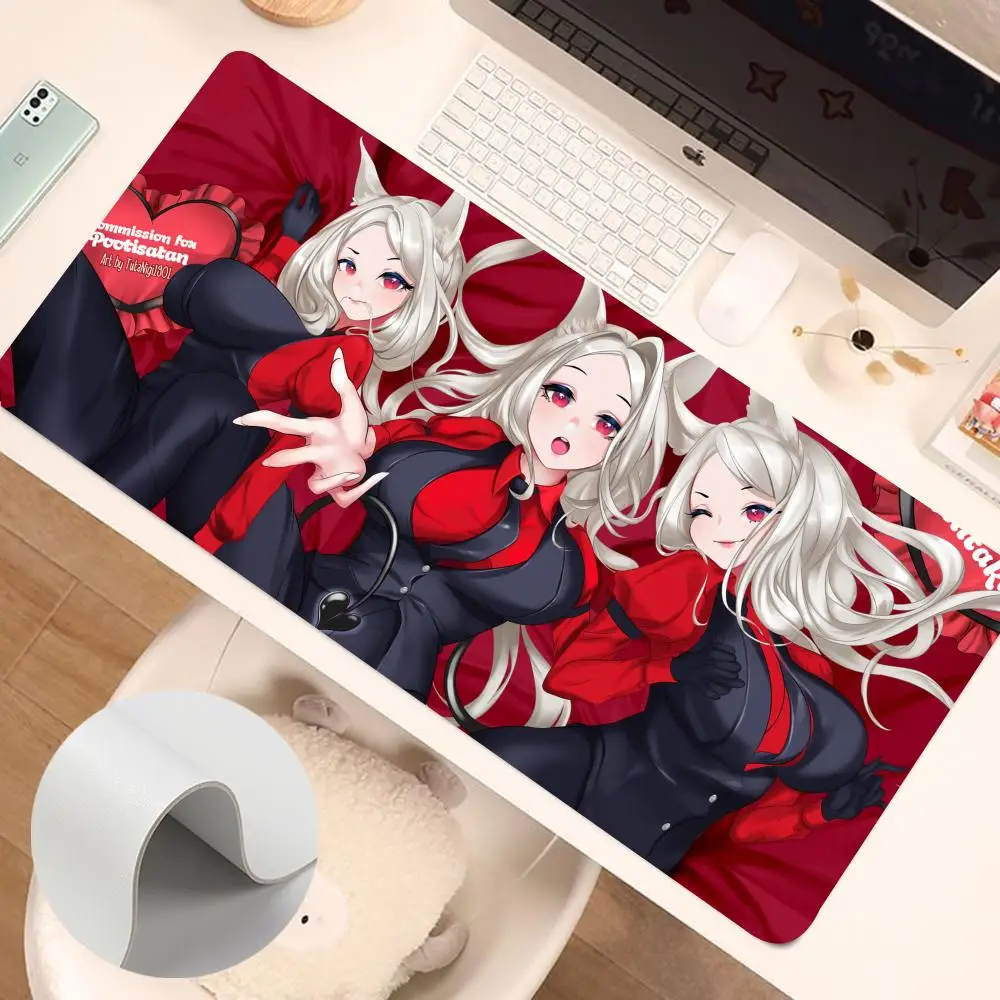 H-Helltakers Anime Mouse Pad Mouse Pad 900×400MM mouse gamer Accessories Gaming Computer PU Mousepad Leather Table Pad Carpet De