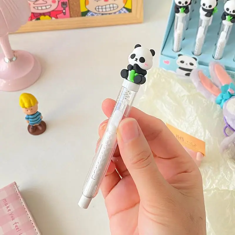 2pcs Cute Panda Eraser Cartoon Panda Telescopic Pencil Eraser School Student Stationery Children Funny Erasers