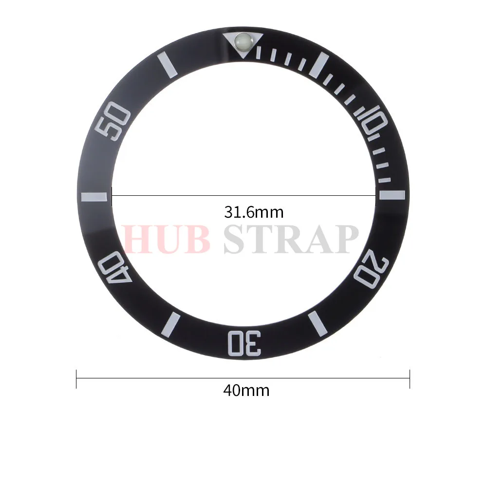 السيراميك ل 40 مللي متر الفرعية ل رولكس للمياه ساعة شبح حالة سبيكة ساعة الحافة إدراج حلقة المنحدر NH35 NH34 الغوص ساعة اكسسوارات