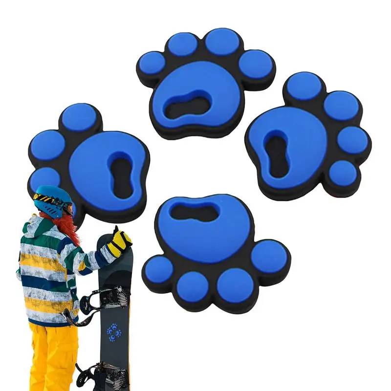 4Pcs Anti-skid Silicone Delicate Decorative Snowboard Anti-slip Pad Stomp Pad for Snowboard Daily for Women Men