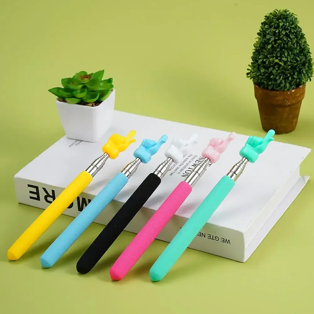 Afbeelding 5: 1 ST Rvs Pointer Vinger Student Lezen Sticks Whiteboard Onderwijs Pointer Sticks Handheld Presenter Leermiddelen