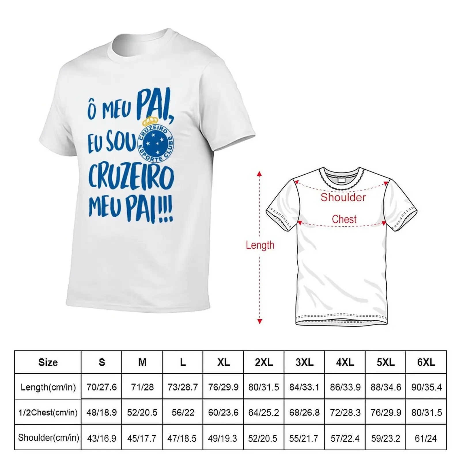 New O meu pai, eu sou Cruzeiro meu pai - Cruzeiro Esporte Clube T-Shirt graphics t shirt men t shirt