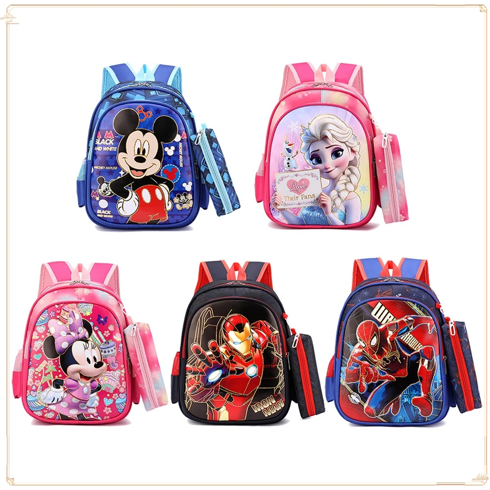 

New Fashionable Children's Backpack Classic Handsome Hero Character Spider Man Iron Man Pattern Large Capacity Cartoon Backpack