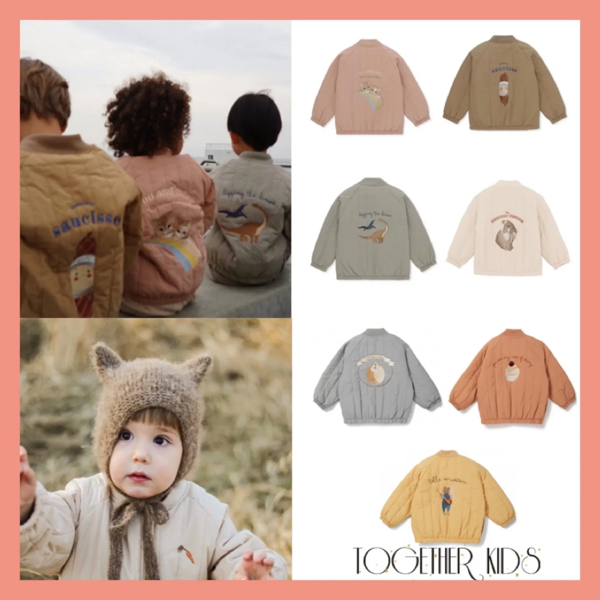 Abrigos de Cachemira de cordero para niños y niñas, Chaqueta de algodón para niños pequeños, chaqueta de felpa, ropa de invierno para bebés, nuevo estilo Ins